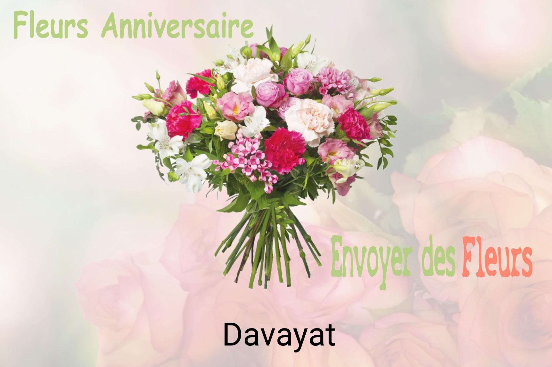Bouquet de fleurs d’anniversaire livré à Davayat