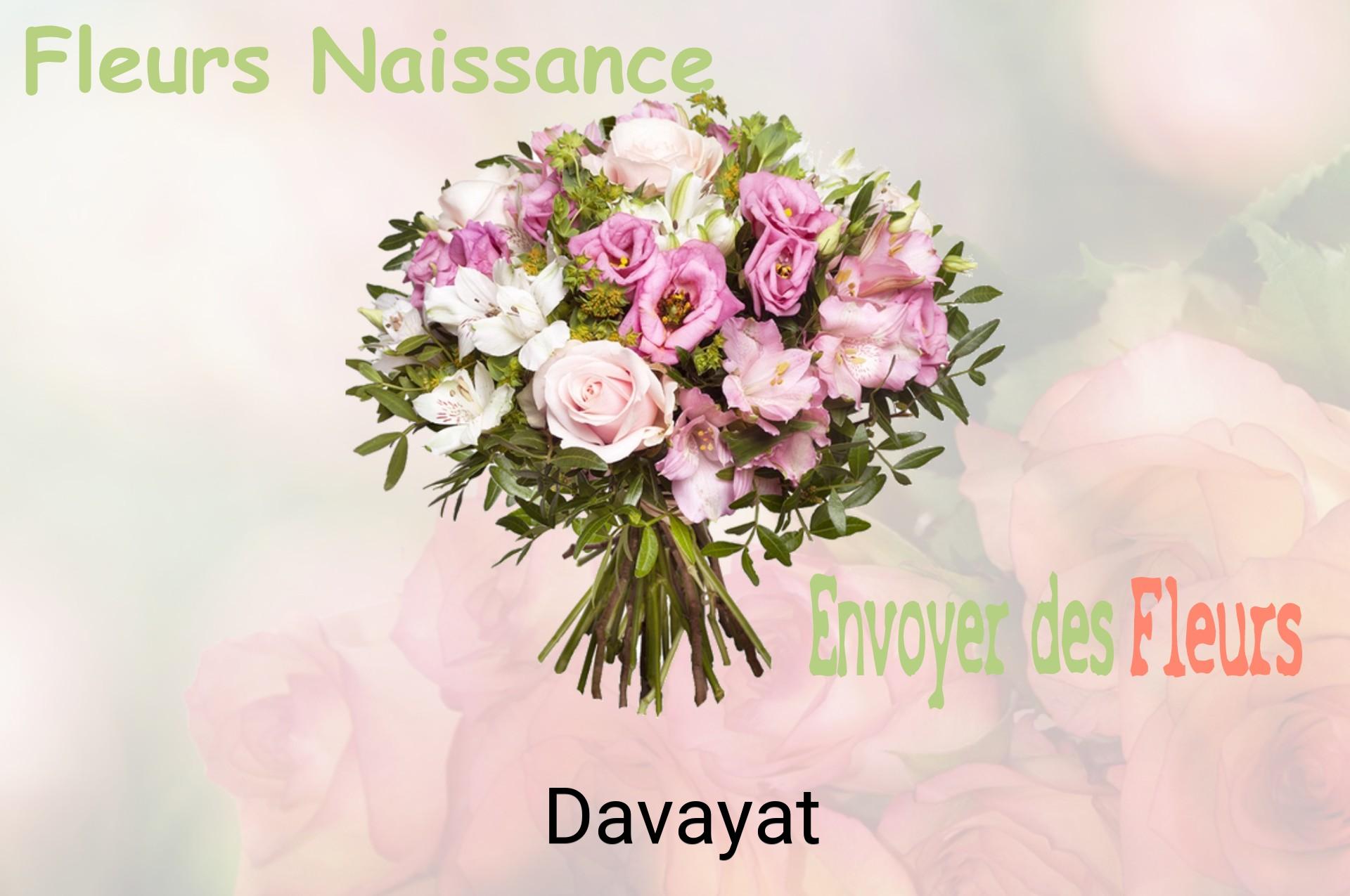 Bouquet de fleurs de naissance livré à Davayat