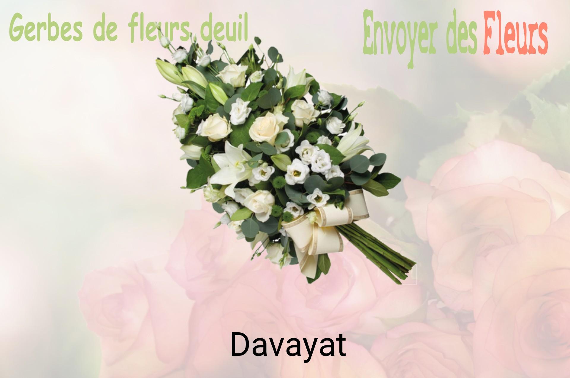 Gerbe de fleurs de deuil livrée à Davayat